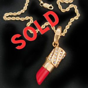 Spartina 449 Lipstick Clip On Charm NWOT 1-1/2 inches